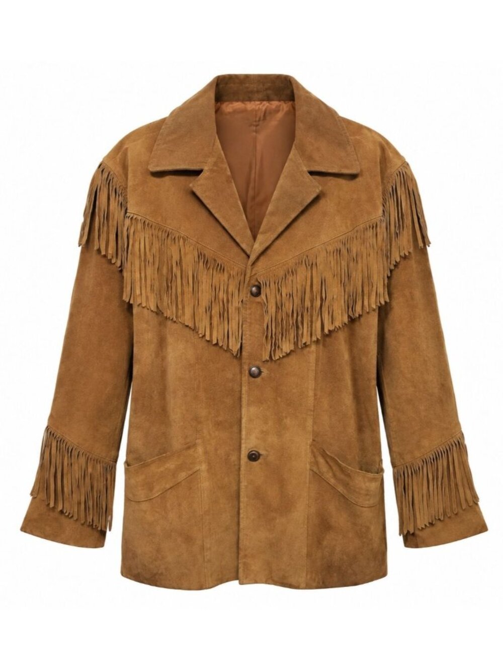 Vintage Scully Brown Suede Fringe Western Ranch Coat